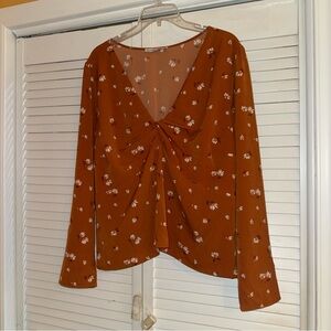 Abercrombie & Fitch Rust Floral Blouse